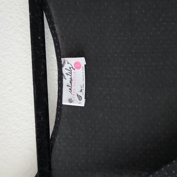 Free People Voile Trapeze Slip Dress Top Lace Polka Dots - Picture 3 of 9